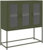 vidaXL Sideboard Olivgrün 100,5x39x107 cm Kaltgewalzter Stahl 853408 Bild 2