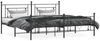 vidaXL Bettgestell mit Kopf- und Fußteil Metall Schwarz 193x203 cm 374363 Bild 3
