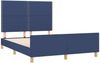 vidaXL Bettgestell ohne Matratze Blau 140x190 cm Stoff 3124974 Bild 4