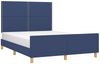 vidaXL Bettgestell ohne Matratze Blau 140x190 cm Stoff 3124974 Bild 3