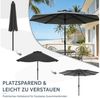 Huracan Sonnenschirm Strandschirm Neigbar, Sonnenschirme,Balkonschirm,Gartenschirm, Strandschirm mit/ohne LED, 300/350cm Durchmesser, neigbar/knickbar Bild 2