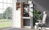 Schreibtisch mit Schrank & Regal, weiß/natur, 123,5x45x168,5 cm Bild 4