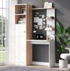 Schreibtisch mit Schrank & Regal, weiß/natur, 123,5x45x168,5 cm Bild 2
