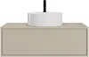Vente-unique - TEANA Waschbeckenmöbel Holz, Platte Beige - B 47 cm x H 32 cm x L 94 cm Bild 2