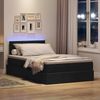 vidaXL LED-Speicherbett mit Matratze Schwarz 120 x 200 cm Stoff 3371075 Bild 5