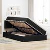 vidaXL LED-Speicherbett mit Matratze Schwarz 120 x 200 cm Stoff 3371075 Bild 4