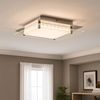 LED Deckenleuchte, nickel-matt, Glas, klar, dimmbar, L 50cm Bild 2
