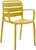 Vente-unique - MOAH Garden dining set Plastik Gelb - B 56,5 cm x H 81 cm x L 60 cm Bild 3