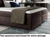 MEBLINI Boxspringbett GIULIA 140x200 cm mit Bettkasten – H3/Dunkelbraun Samt Polsterbett - Doppelbett mit Topper & Taschenfederkern-Matratze Bild 4
