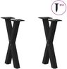 vidaXL Couchtischbeine X-Form 2 Stk. Schwarz 28x(42-43) cm Stahl 4012888 Bild 3