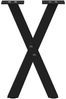 vidaXL Couchtischbeine X-Form 2 Stk. Schwarz 28x(42-43) cm Stahl 4012888 Bild 5