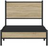 vidaXL Metallbett ohne Matratze Sonoma-Eiche 80x200 cm 4007859 Bild 5