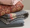 Ib Laursen - Decke Quilt Tagesdecke Überwurf 180x130cm Blau Rosa Muster 07922-39 Bild 2