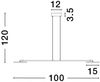 Nova Luce 9695252 SCOPE LED Pendelleuchte 2-flammig 3000K Schwarz dimmbar Bild 4