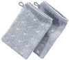Möve Waschhandschuh Waschhandschuh 2er-Pack "Quadretti", Frottier (2-St), Walk-Frottier Uni Bild 2