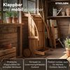 STEELSØN 'Mintaka' Sonnenliege mit Rädern, Akazienholz, UV- und wetterfest, klappbar, Gartenliege mit verstellbarer Kopflehne und Fußablage, Klappliege mit Rädern, 2er Set Bild 5