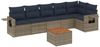 vidaXL 7-teiliges Gartensofa-Set mit Kissen, grau, Polyrattan 3224577 Bild 2