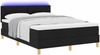 vidaXL LED Boxspringbett mit Kopfteil Schwarz 140 x 190 cm Stoff 3342438 Bild 3