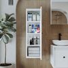 Roomart GUSTO-I-90 Badmöbel - nur Hochschrank - H 110 x B 30 x T 35 cm • Weiß Bild 3