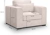 Sessel 1 Sitzer B/H/T: 120 x 92 x 112 cm in grau-beige Bild 3