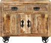 vidaXL Sideboard 80x30x65 cm Massives Raues Mangoholz 351689 Bild 3