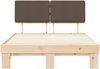 vidaXL Bettgestell mit gepolstertem Kopfteil Taupe 140 x 200 cm 877347 Bild 5