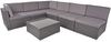 Sitzgruppe SANSIBAR 7tlg. Polyrattan Set schwarz Sitzgarnitur Gartenset Garnitur Bild 5