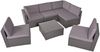 Sitzgruppe SANSIBAR 7tlg. Polyrattan Set schwarz Sitzgarnitur Gartenset Garnitur Bild 4