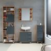 Badschrank Ilias Goldkraft Eiche 60 x 190 cm Vicco Bild 4