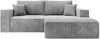 Selsey 'Farese Mini' Ecksofa mit Cordbezug, Schlaffunktion und Stauraum, Hellgrau, rechts Bild 5