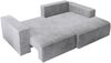 Selsey 'Farese Mini' Ecksofa mit Cordbezug, Schlaffunktion und Stauraum, Hellgrau, rechts Bild 3