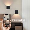 ZMH LED Wandleuchte Aussen Wandlampe: 4er set Außenwandleuchte Innen Schwarz Lampe Up Down Wand Leuchten Modern Außenlampe IP65 Wasserdicht Einstellbarer Strahl Flurlampe für Hauswand Flur Bild 2
