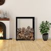 Kaminholzregal innen Metall SATLO - für Feuerholz Brennholzregal innen Kaminholzständer Kaminholzhalter Feuerholzregal InnenSchwarz, 25x80x100cm Bild 4