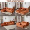 Leawin Sofa Modulares L-Form Sofa – Komfortable Sofas Wohnzimmer für kleine Räume, 3-Sitzer Ecksofa, bequem & platzsparend, ideal für Wohnzimmer Bild 2