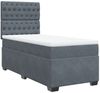 vidaXL Boxspringbett mit Matratze Dunkelgrau 90x200 cm Samt 3293117 Bild 5