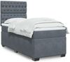 vidaXL Boxspringbett mit Matratze Dunkelgrau 90x200 cm Samt 3293117 Bild 1