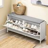 SoBuy FSR151-L-W Schuhbank, MDF, Lackiert, Weiß, 105 x 52 x 24 cm Bild 5