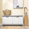 SoBuy FSR151-L-W Schuhbank, MDF, Lackiert, Weiß, 105 x 52 x 24 cm Bild 2