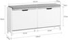 SoBuy FSR151-L-W Schuhbank, MDF, Lackiert, Weiß, 105 x 52 x 24 cm Bild 3