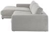 KAWOLA Sofa MADELINE Ecksofa Cord steingrau Longchair links 85 x 190 x 270 cm Bild 3