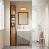 SoBuy BZR34-II-PF Badezimmer-Hochschrank, Spanplatte, Melamin, Hellbraun, 20 x 180 x 20 cm Bild 4