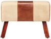 vidaXL Sitzbank Turnbock-Design 58 cm Braun Echtleder Massivholz Mango 320785 Bild 2