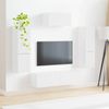 vidaXL TV-Schrankset Wandmontiert 4 pcs Hochglanz Weiß Holzwerkstoff 3409046 Bild 4