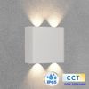 4w LED Wandleuchte Fassadenleuchte Außenbereich in Weiß Eckig |CCT|360 Lumen Bild 5