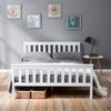 Bett 140x200 cm aus Kiefernholz mit Stauraum – minimalistisches, stabiles Massivholzbett Bild 3