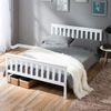 Bett 140x200 cm aus Kiefernholz mit Stauraum – minimalistisches, stabiles Massivholzbett Bild 2