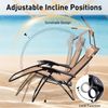 Todeco Liegestuhl klappbar mit Sonnenschutz, Sonnenstuhl mit abziehbare Kissen, Max Belastbarkeit 100kg, Strandliegestuhl leicht, Khaki Bild 5