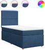 vidaXL Boxspringbett mit Matratze Blau 100x200 cm Stoff 3293490 Bild 2