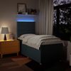 vidaXL Boxspringbett mit Matratze Blau 100x200 cm Stoff 3293490 Bild 4