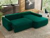 Ecksofa, L-förmiges, lose Kissen, DL-Schlaffunktion, (H 100 x T 187 x B 273 cm) - CUBO L - Velours Dunkelgrün - rechte Seite Bild 4